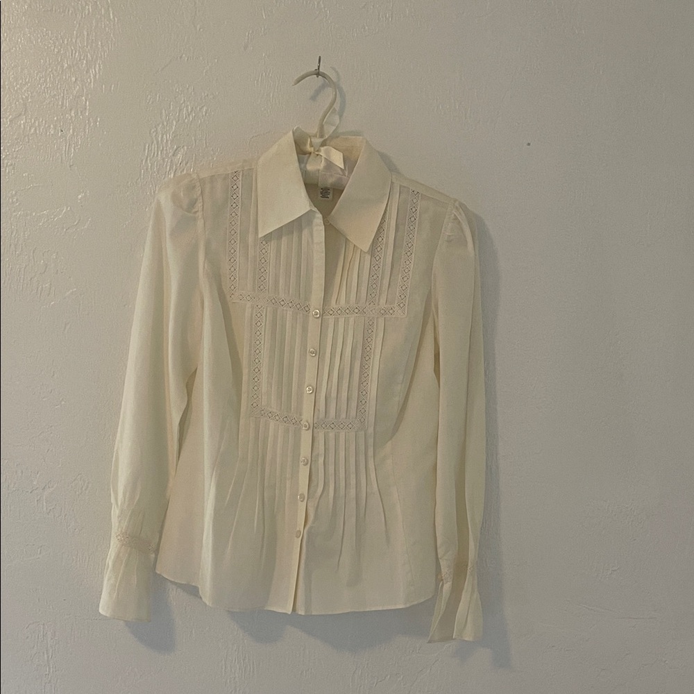 LOFT Cream Blouse, Size 2P